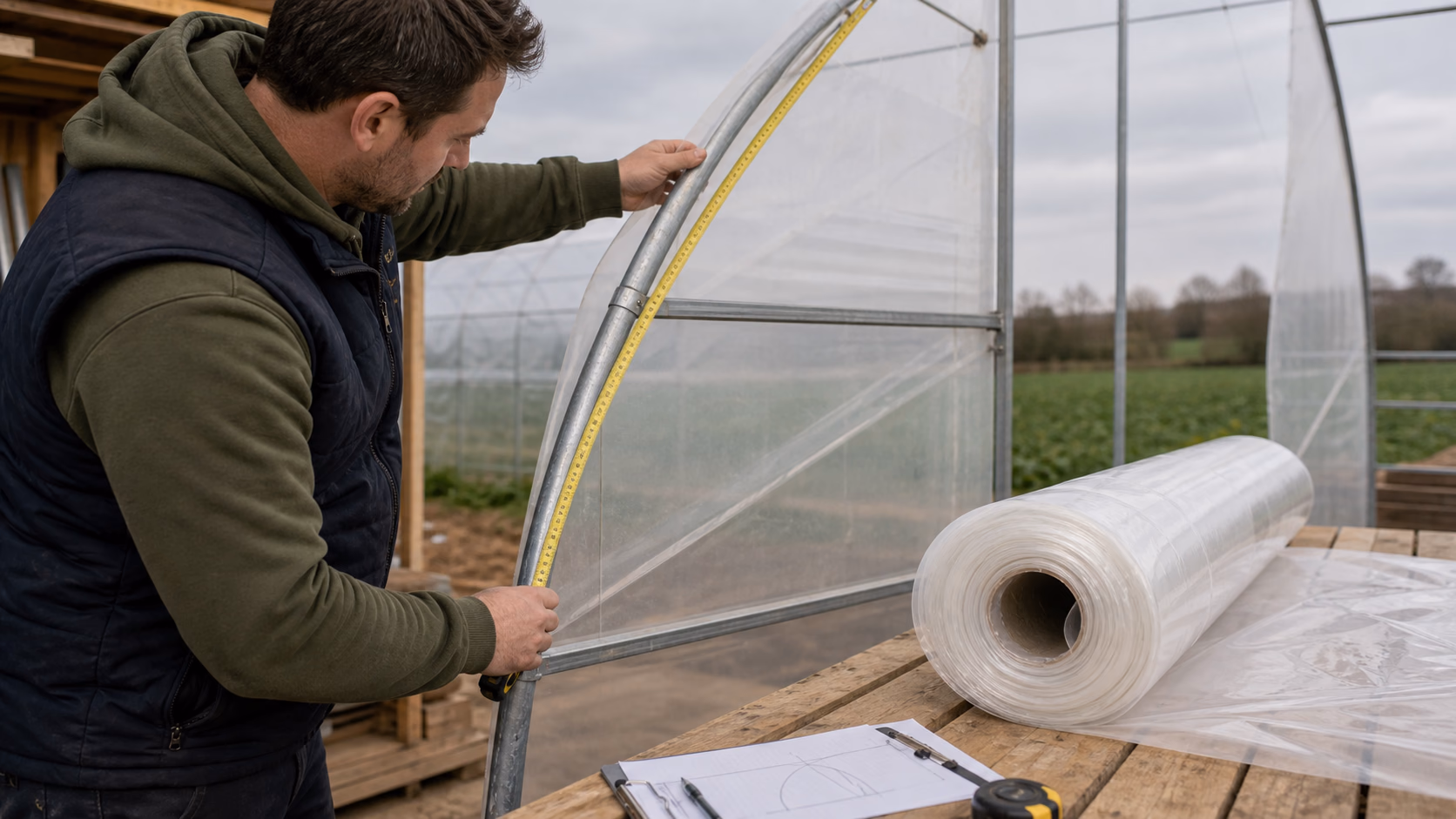 Mesure du developpe d arceau pour calculer la largeur de bache d un tunnel