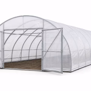 Serre agricole professionnelle 1000 m2 20 x 50 m sur fond blanc