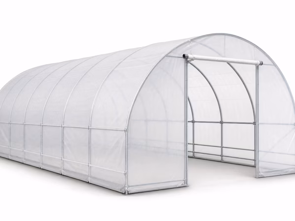 Tunnel agricole 100 m2 8 x 12,5 m sur fond blanc