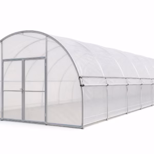 Tunnel agricole 200 m2 8 x 25 m sur fond blanc