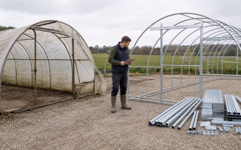 Comparaison entre un tunnel agricole d occasion et un tunnel agricole neuf sur une exploitation